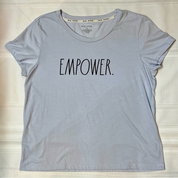 $5 ADD ON with $15+ Bundle RAE DUNN Women's "EMPOWER" Icon T-Shirt Sz XL EUC - Picture 2 of 10